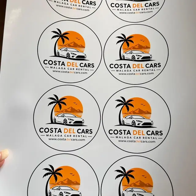 Lámina de stickers para Costa del Cars