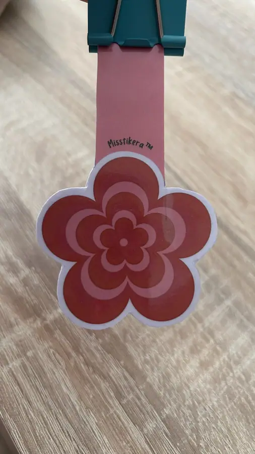 Marcapáginas imantado Flor retro