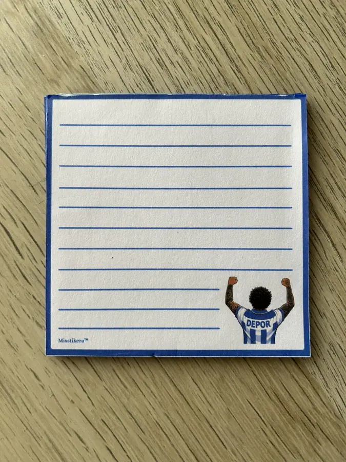 Bloc de notas personalizado del Depor