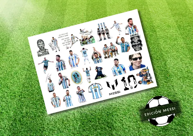 Lámina de stickers Edición Messi