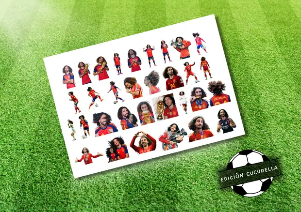 Lámina de stickers Edición Cucurella